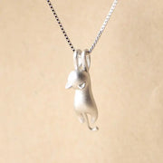 Silver Cat Pendant Necklace Jewelry